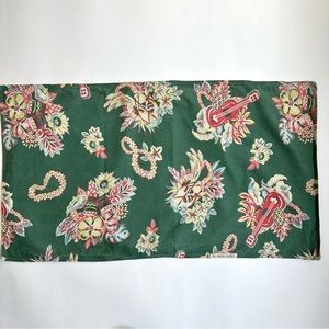 Ralph Lauren Vintage King Pillow Sham Green Hawaiian Leis Floral Tropical